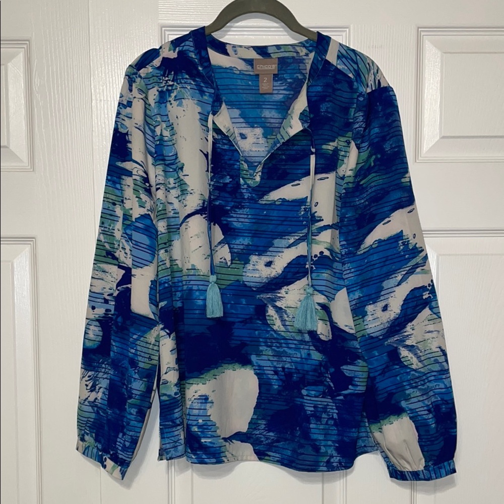 Chico's Blue and Green blouse (new w/o tags).